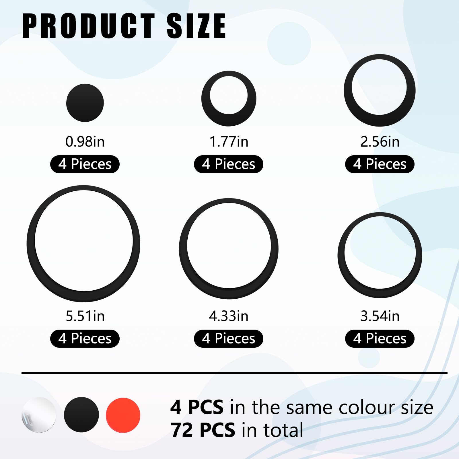 Outus 72 Pieces Acrylic Circle Mirror Wall Sticker Round Wall Decor Decals Removable Diy Adhesive For Living Room Bedroom Home D