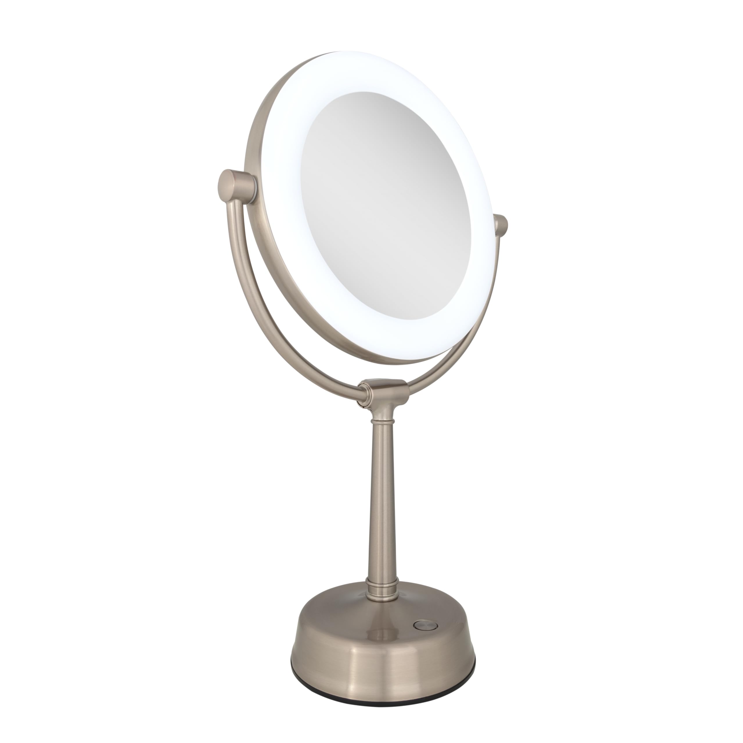 Zadro Lexington Led Lighted Makeup Mirror With Magnification Two-Sided Swivel Mirror With Lights For Makeup Desk Vanity (Rose Go