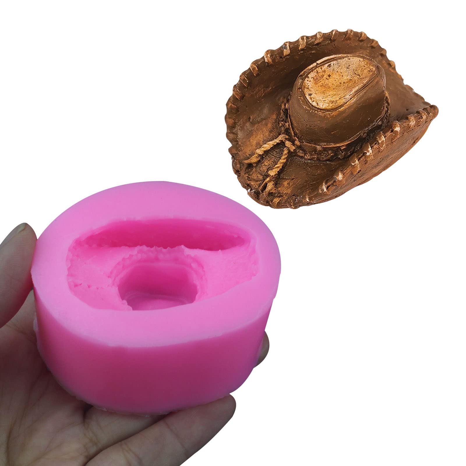 2 Pieces Cowboy Hat Silicone Mold Cowboy Theme Silicone Fondant Mold Kitchen Baking Mold Cowboy Hat Chocolate Candy Mold For Sug