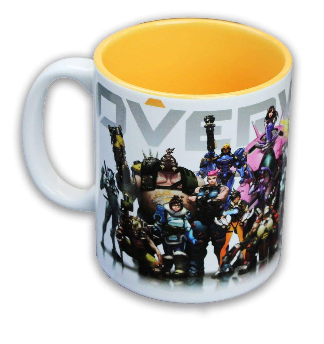 JUST FUNKY Officially Licensed Overwatch White and Yellow Coffee Mug