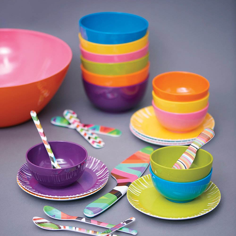 French Bull 12.5'' Serving Bowl - Melamine Dinnerware - Salad, Mixing, Pasta (Orange/Pink Two Tone)