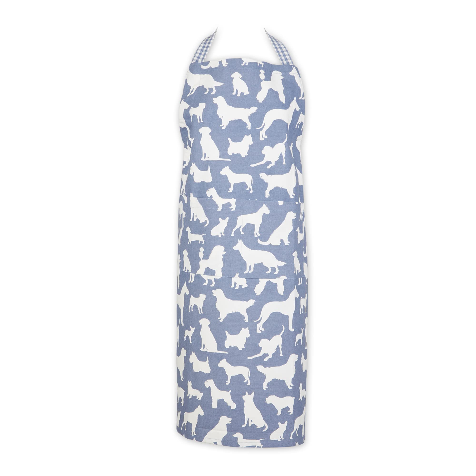 STONEWASH BLUE DOG PRINT CHEF APRON