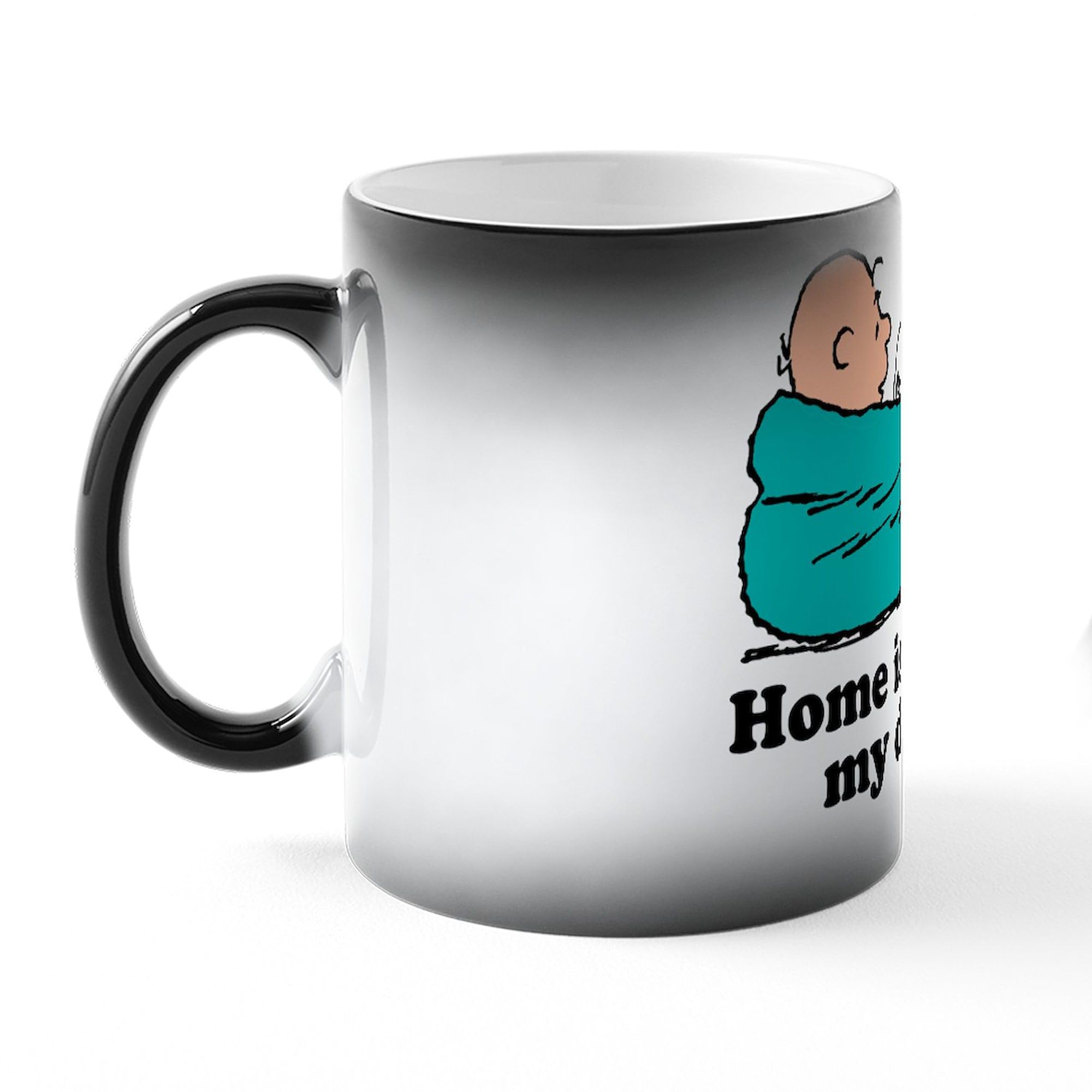 Cafepress Snoopy Home Is Where My Dog Is Ceramic Magic Mug Coffee, Tea Cup 11 Oz