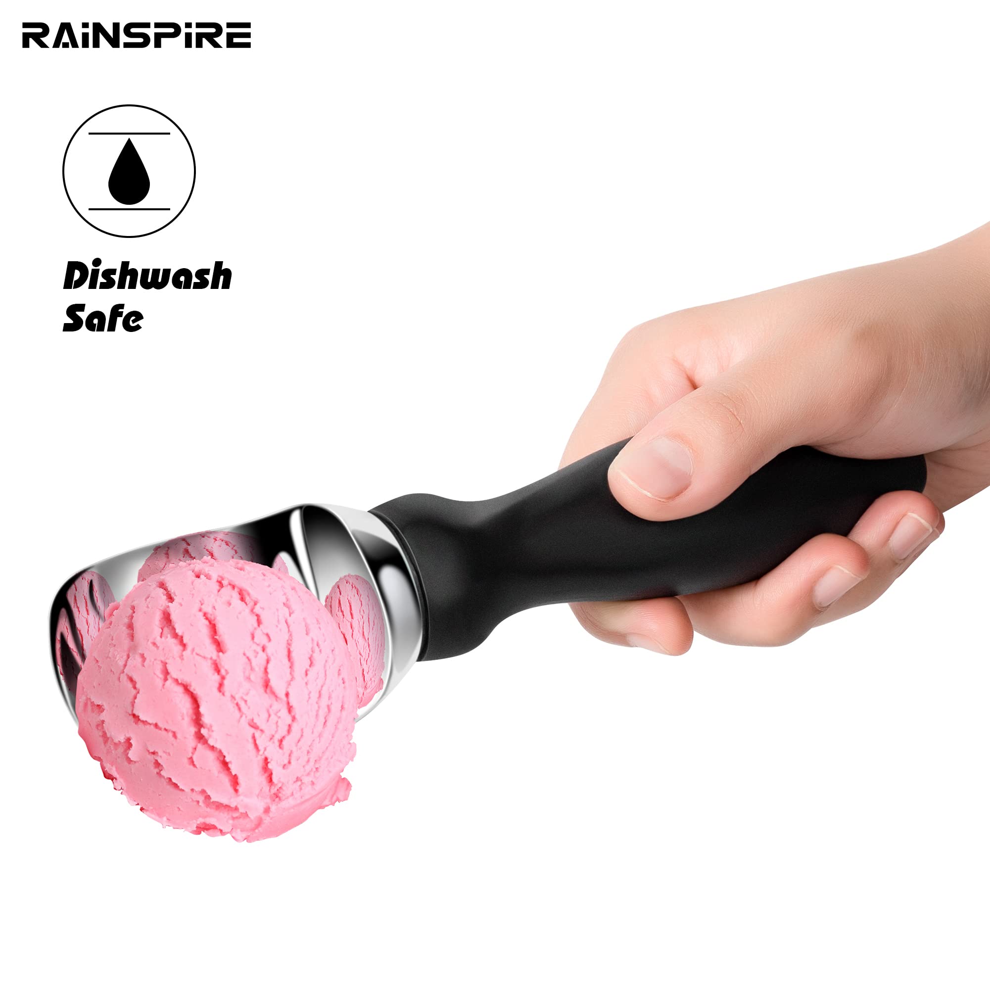 Rainspire Ice Cream Scoop Stainless Steel With Comfortable Handle, Ice Cream Scooper Heavy Duty, Ice Cream Spade Great For Spoon