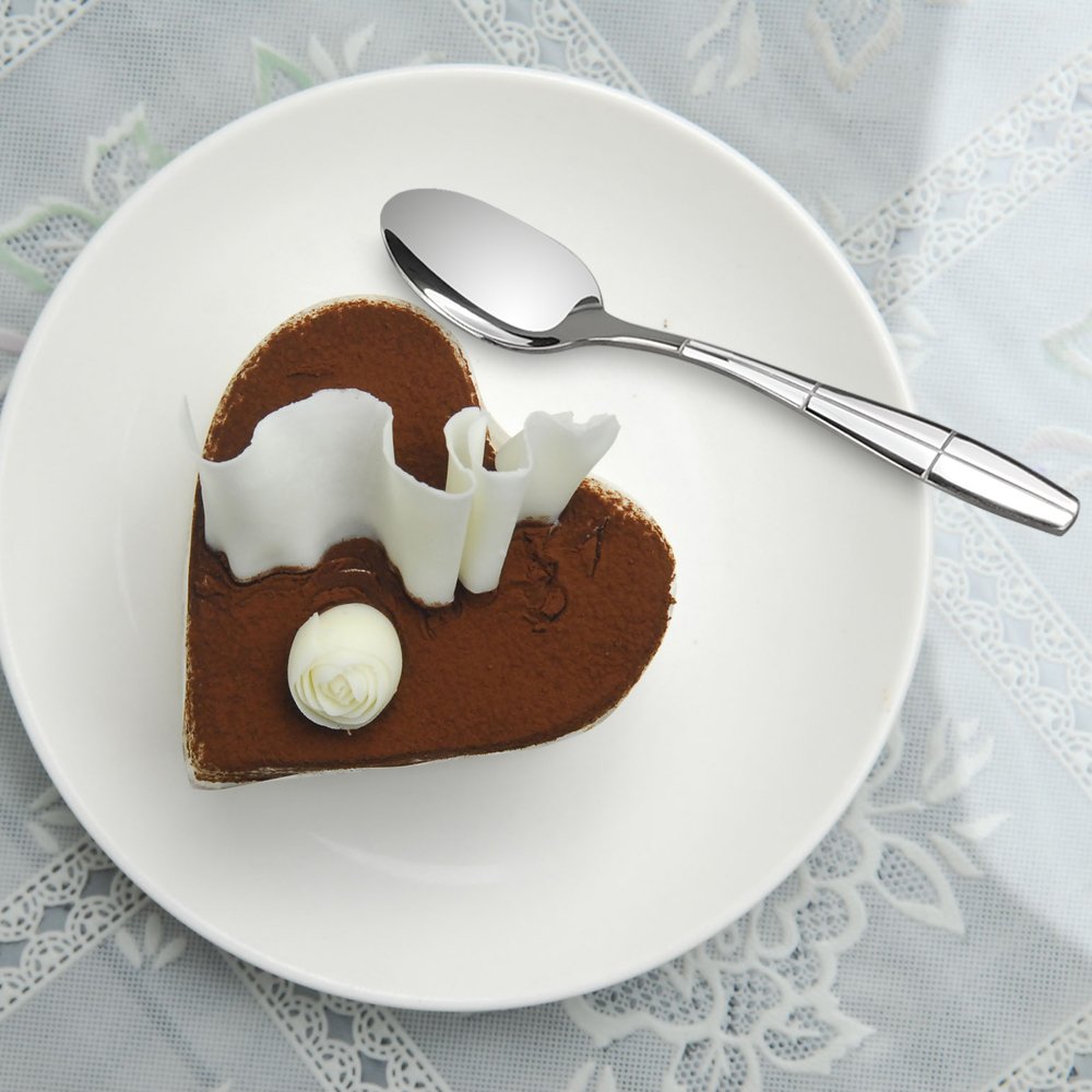 Eagrye Stainless Steel Flatware Dessert Spoons, Set Of 12