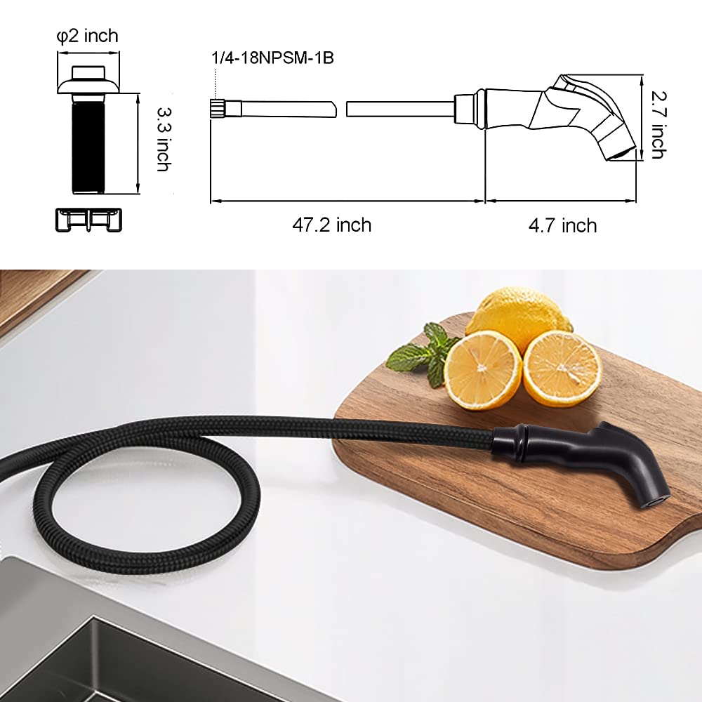 Kitchen Sink Sprayer Replacement - Houtingmaan Kitchen Sprayer Replacement  Side Sprayer for Kitchen Sink  Sink Sprayer Head with Hose and Holder  Oil Rubbed Bronze