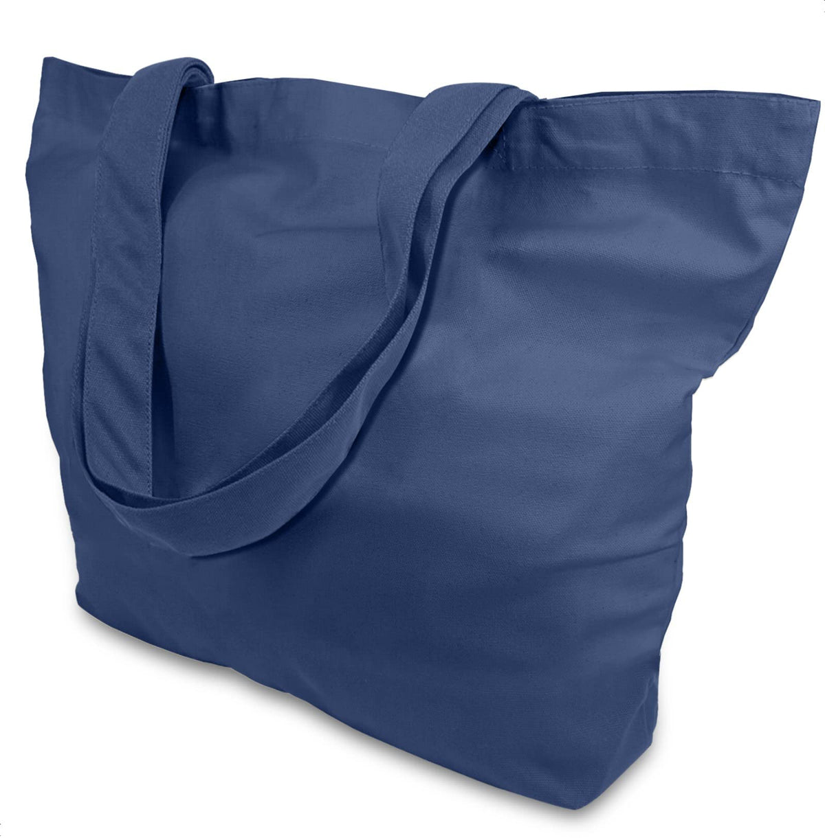 Topdesign 3-Pack Super Strong Large 12Oz Cotton Canvas Tote Bag, Reusable Grocery Shopping Cloth Bags, Fashionable Two-Tone Bags