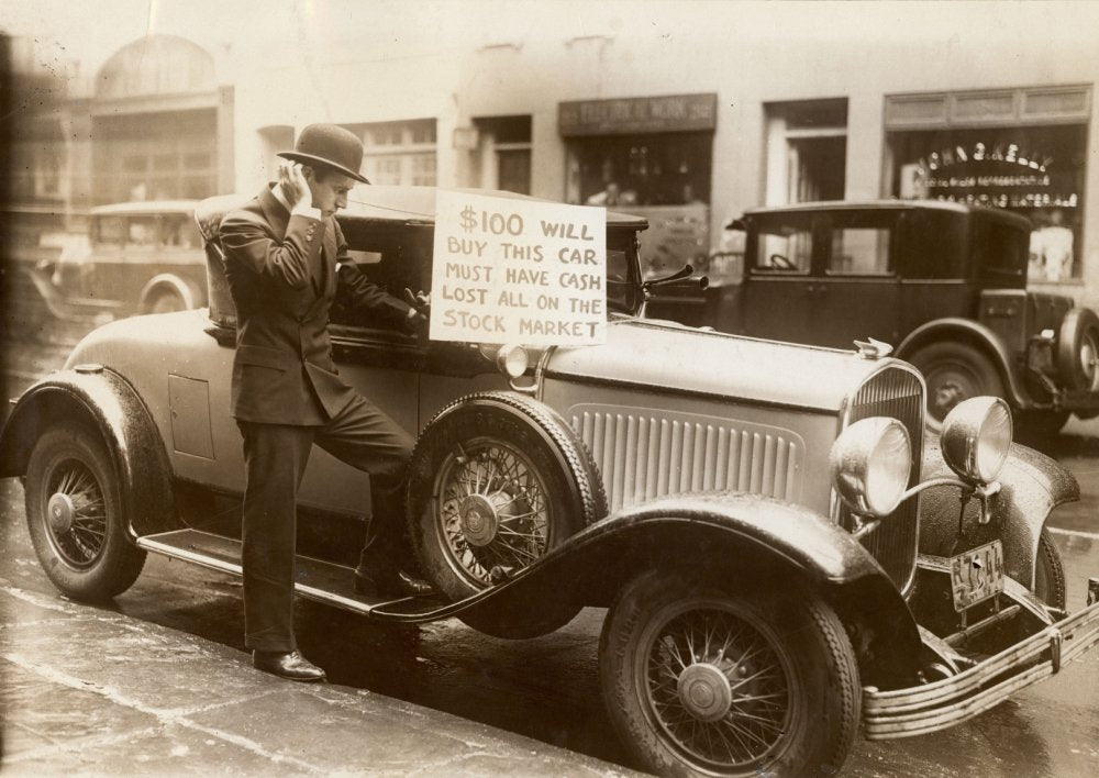 Wall Street Crash 1929 Nan Unlucky Speculator One Walter Thornton Of New York Offering To Sell His Roadster October 30 1929 Post