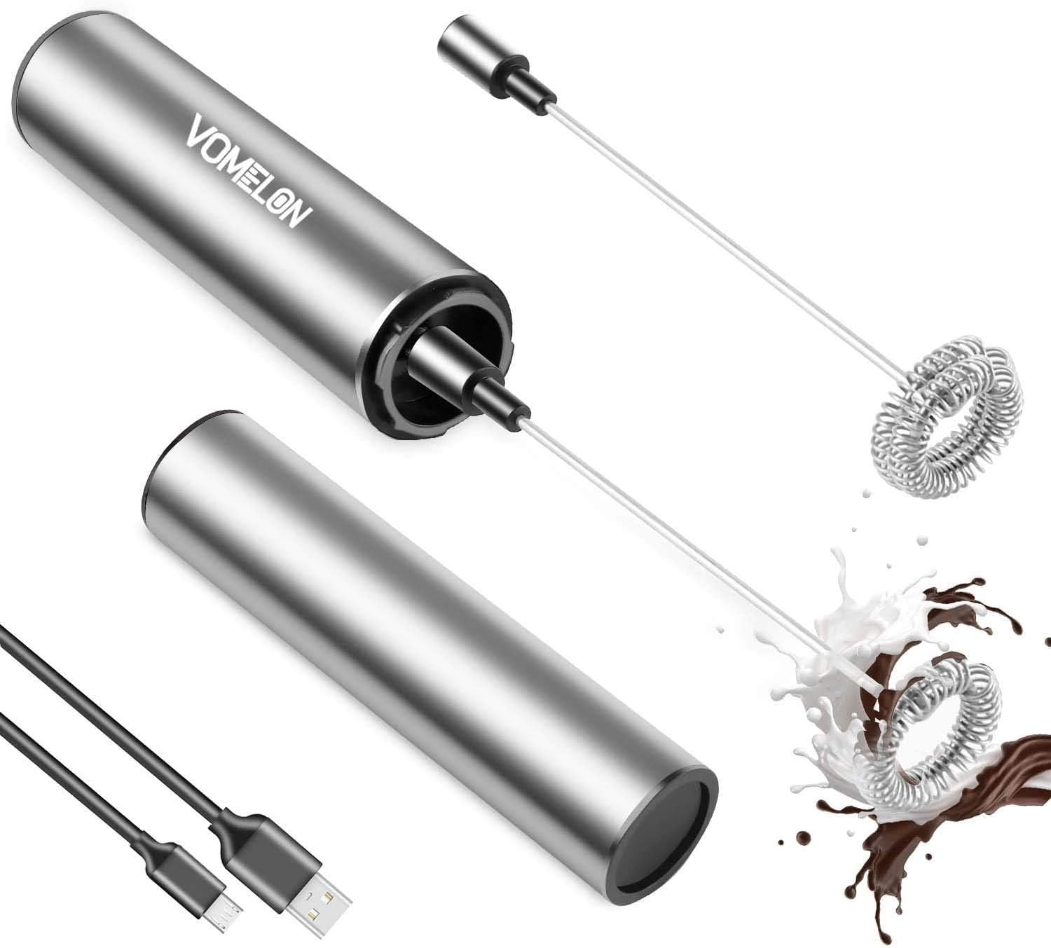 Rechargeable Milk Frother Battery Operated,2-Speed Portable Travel Frother,Electric Milk Foamer Coffee Frother For Latte, Cappuc