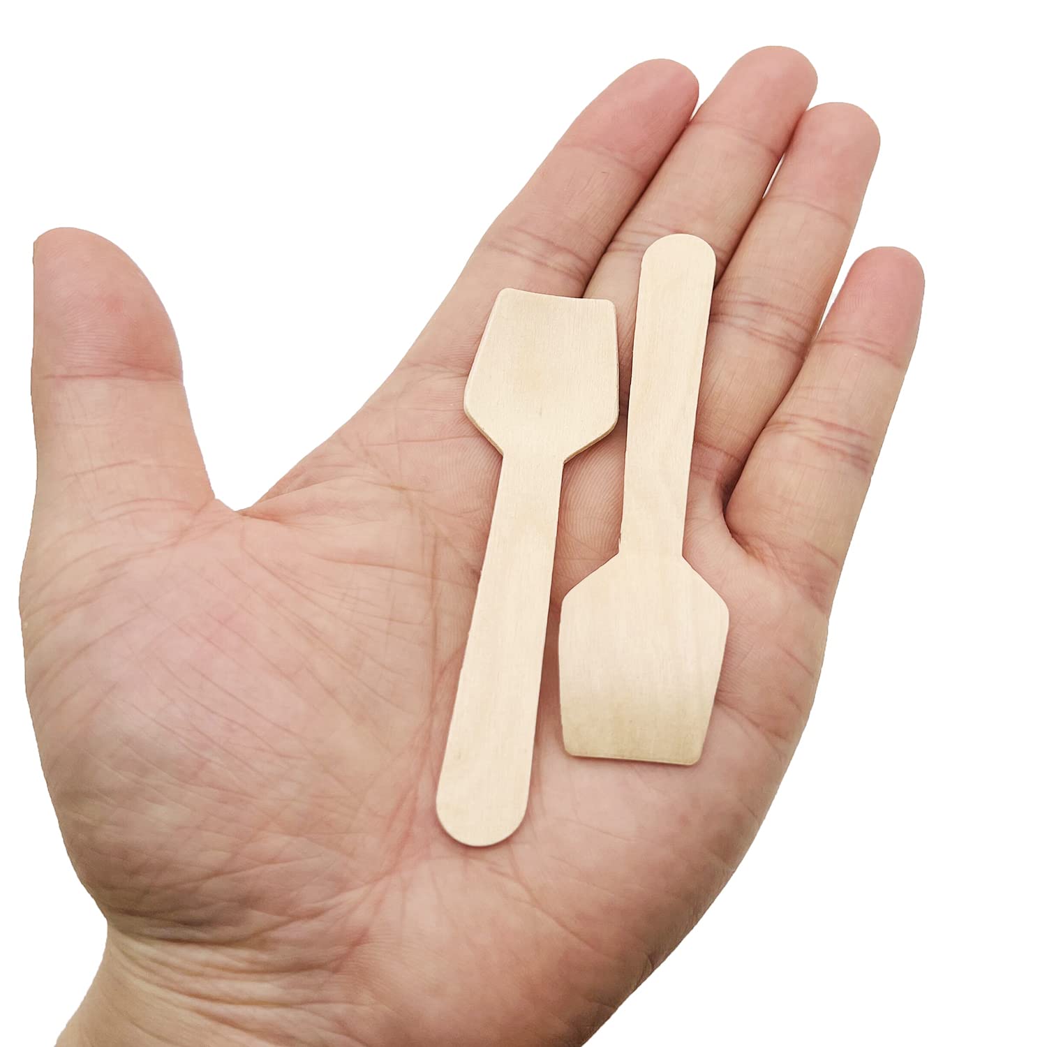 Mini Wooden Spoons,4Inch 200Pcs Disposable Wooden Ice Cream Dessert Spoons,Biodegradable Compostable Birchwood
