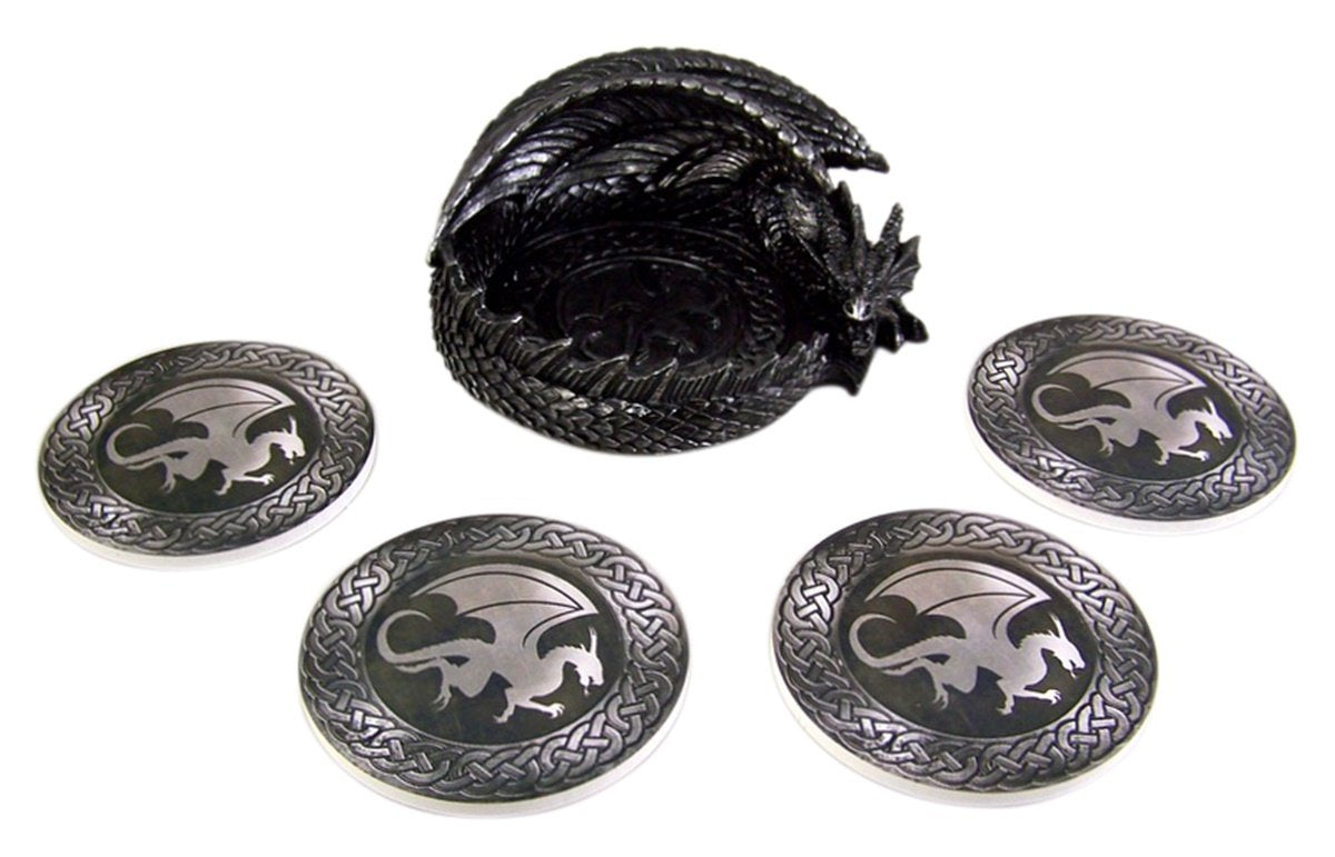 Dragon Coaster Holder with 4 Coaster Set