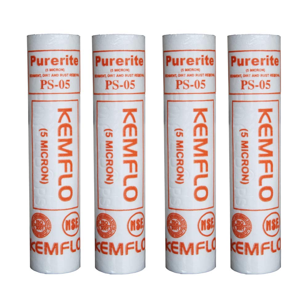 Kemflo Polypropylene Purerite Sediment Water Filter  4 Pcs