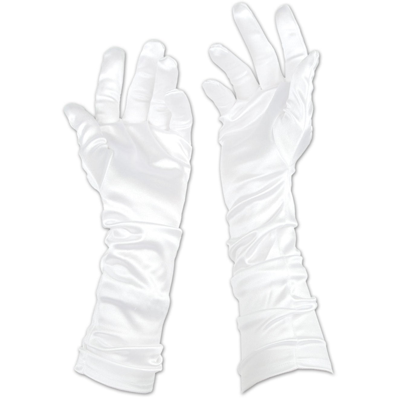 Evening Gloves (white) Party Accessory (1 count) (1 Pair/Pkg)