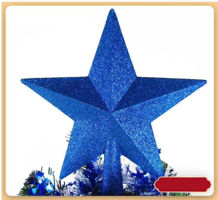 YYCRAFT Glitter Star Tree Topper Christmas Decoration-8 Inch,Royal