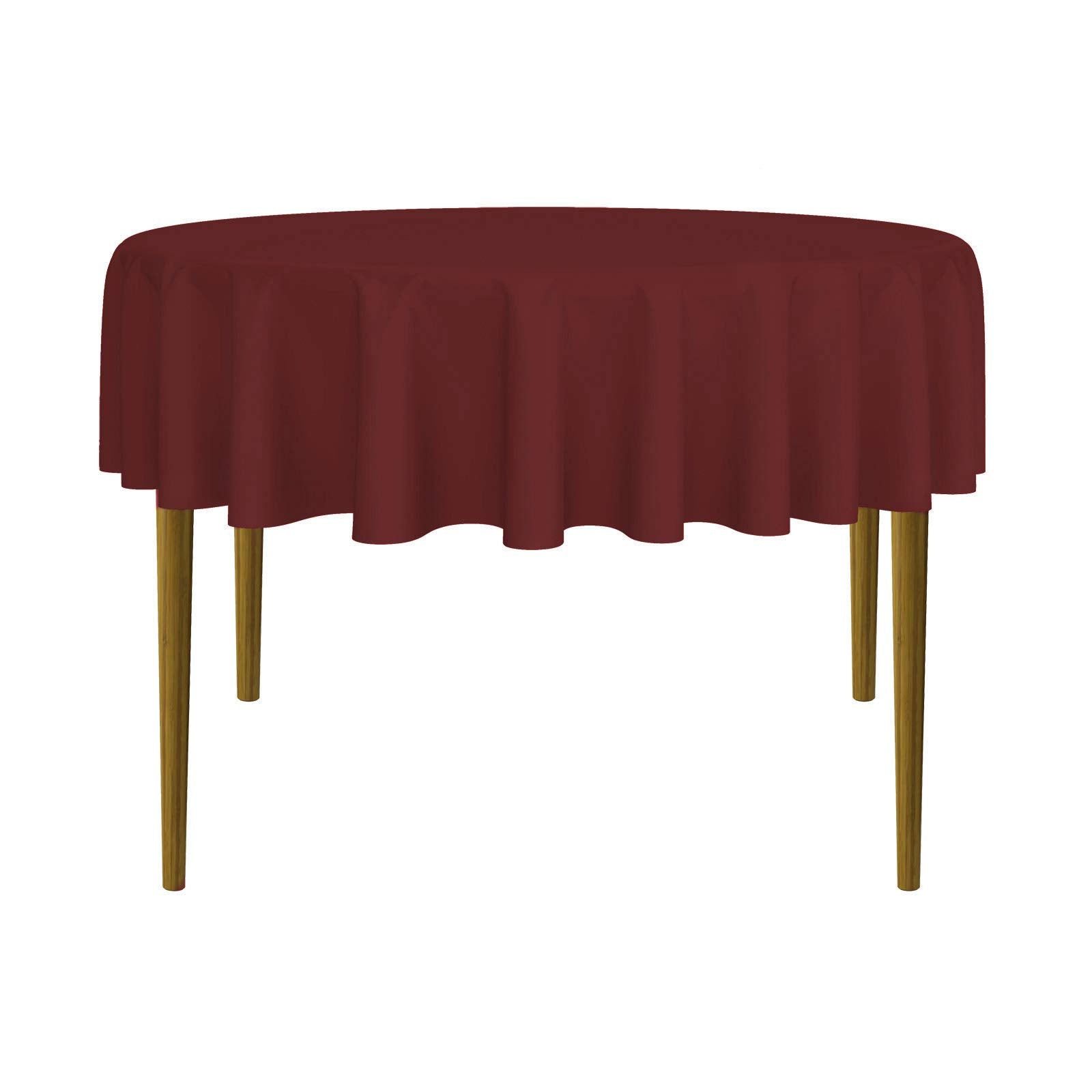 Lann'S Linens - 70 Round Premium Tablecloth For Wedding/Banquet/Restaurant - Polyester Fabric Table Cloth - Burgundy