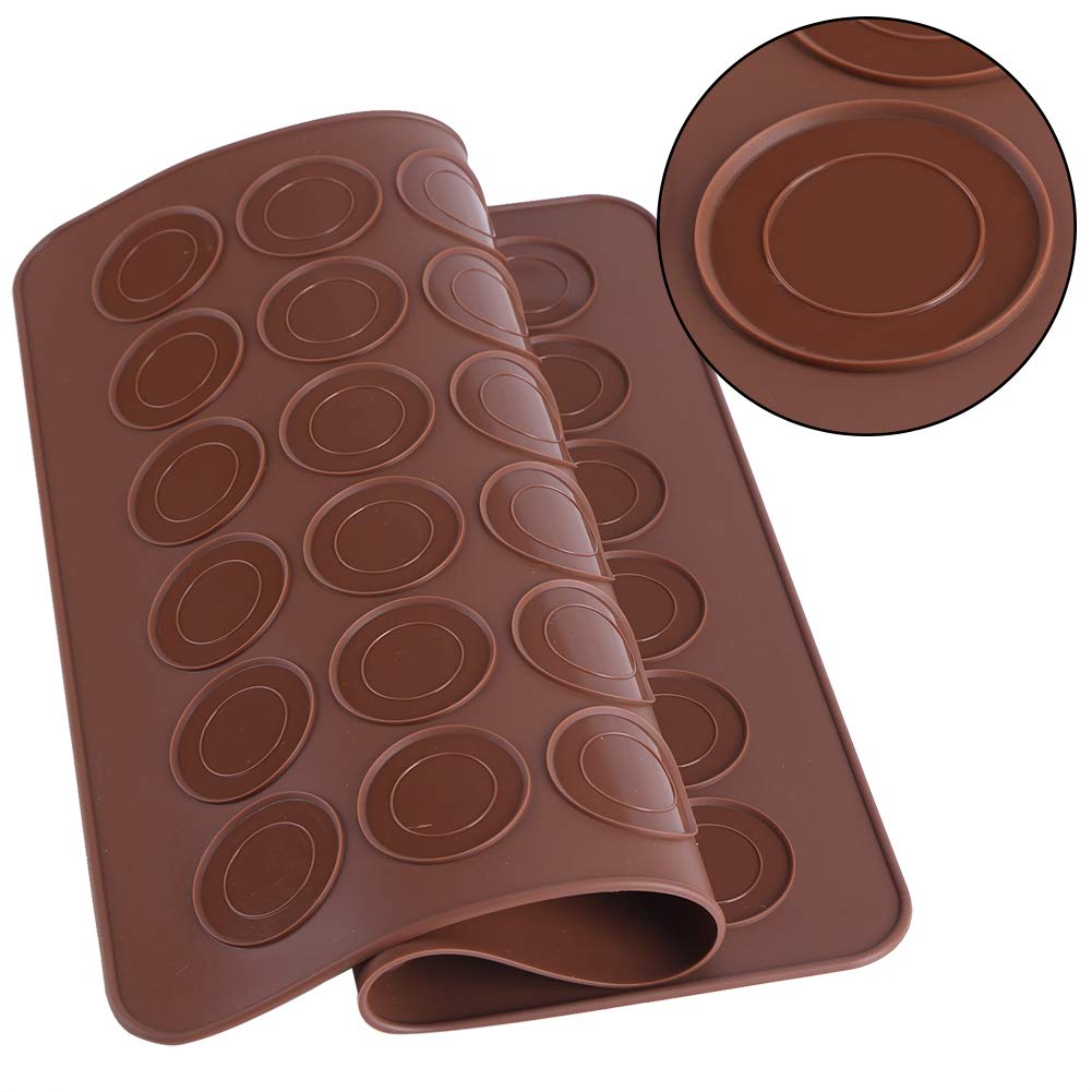 Silicone Macaron Baking Mats, 48 Cavities Silicone Mold Sheet Mat Macaroon Cookies Pastry Diy Bakeware Decorating Tools, Silicon