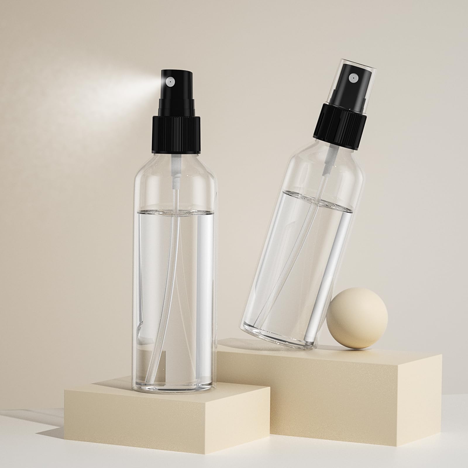 Ephech 100Pcs Small Spray Bottle, 1Oz/30Ml Travel Spray Bottle Clear Fine Mist Spray Bottle Plastic Empty Refillable Spray Bottl