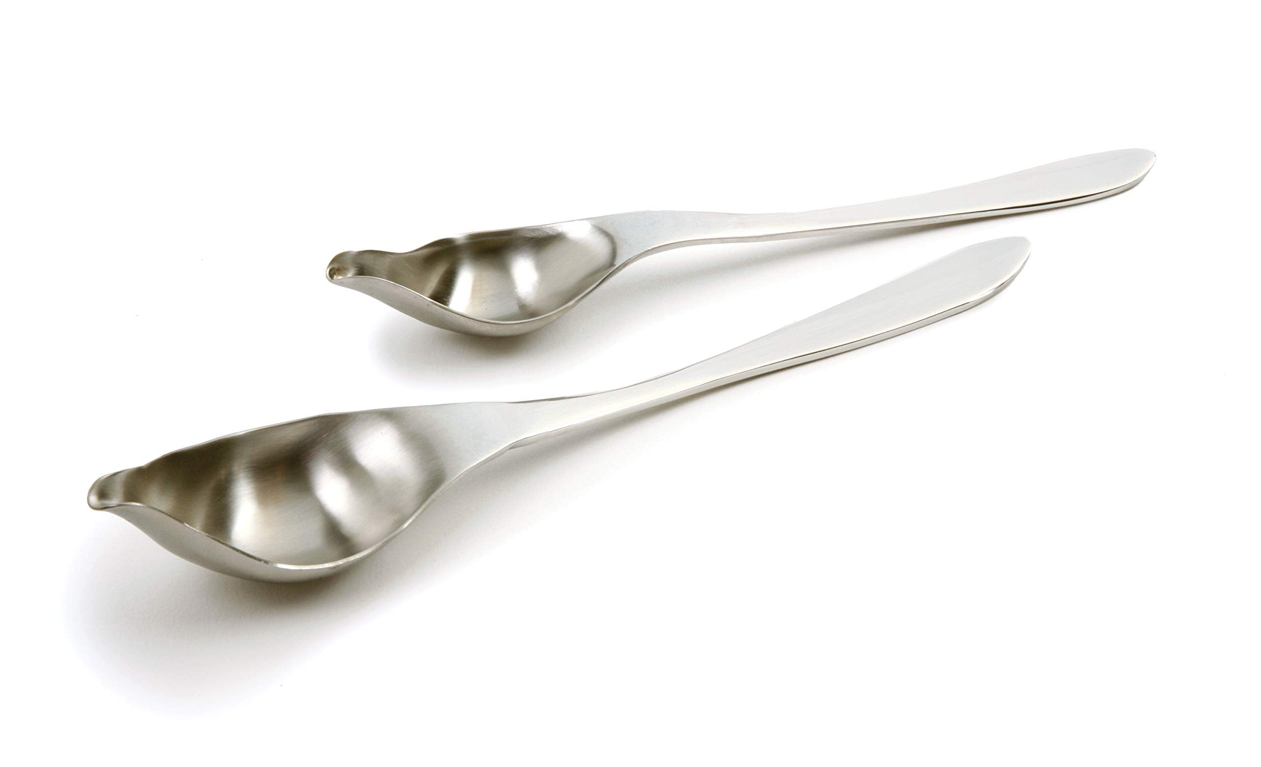 Norpro Stainless Steel Drizzle Spoons, Set Of 2, 7.75'' X 1.25'', Silver