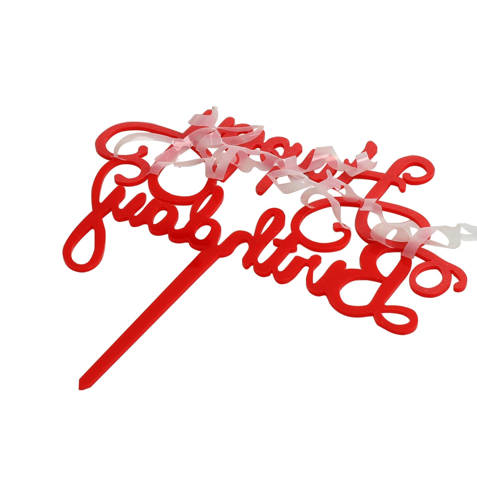 Red Happy Birthday Cake Topper Birthday Party Decorations Supplies