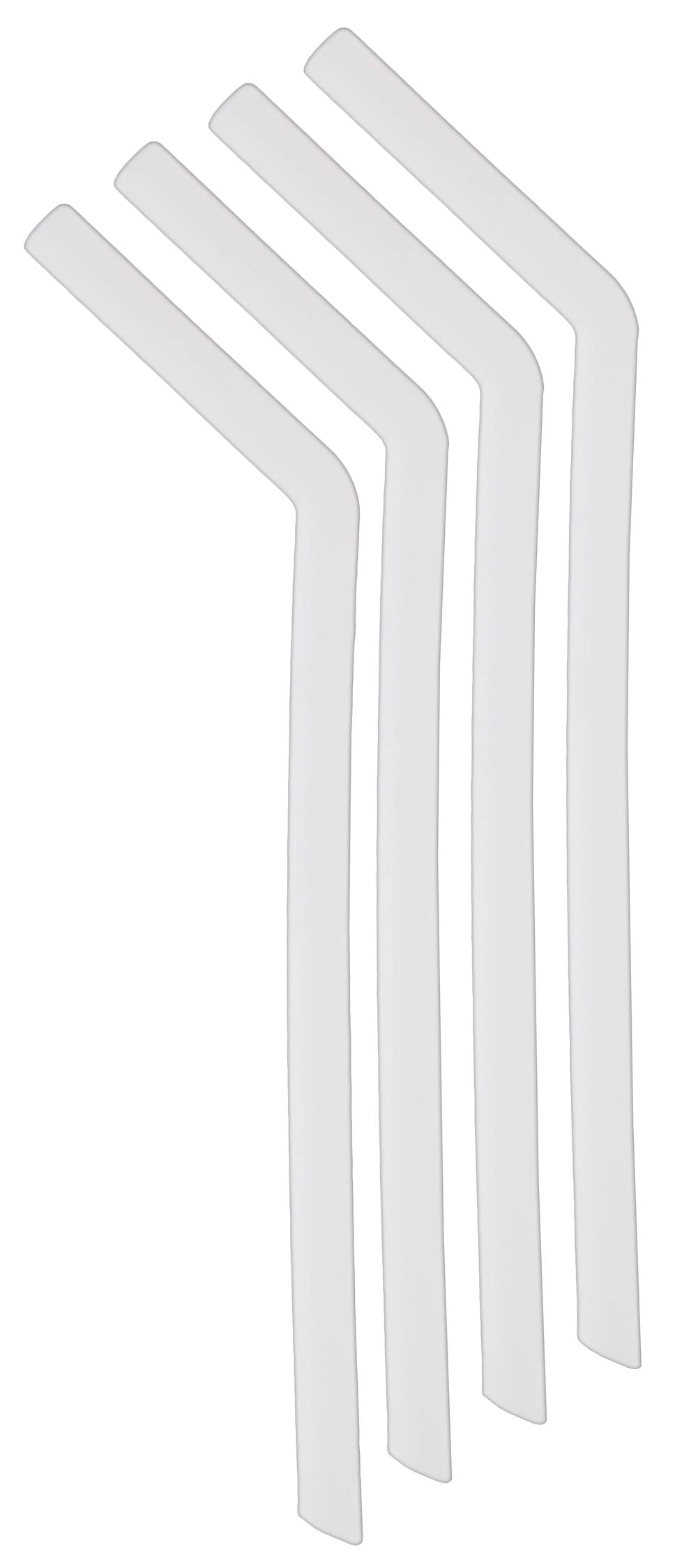 Traytastic! Clear Silicone Straws - 8 Pack  (4) Jumbo & (4) Standard Sized Drinking Straws + (2) Cleaning Brushes  Flexible Reusable Eco-Friendly