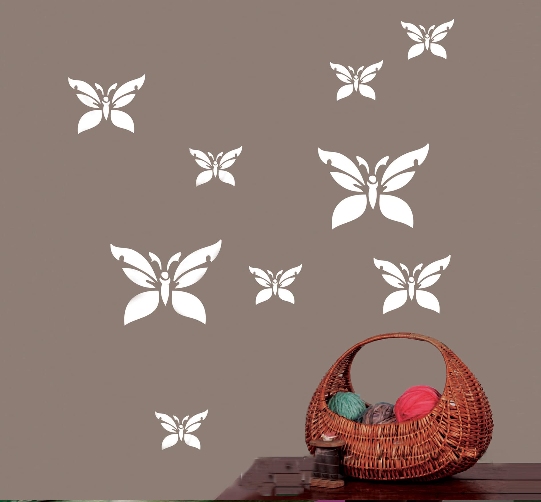 Design In Butterfly Wall Painting Designs, Stencils  D17