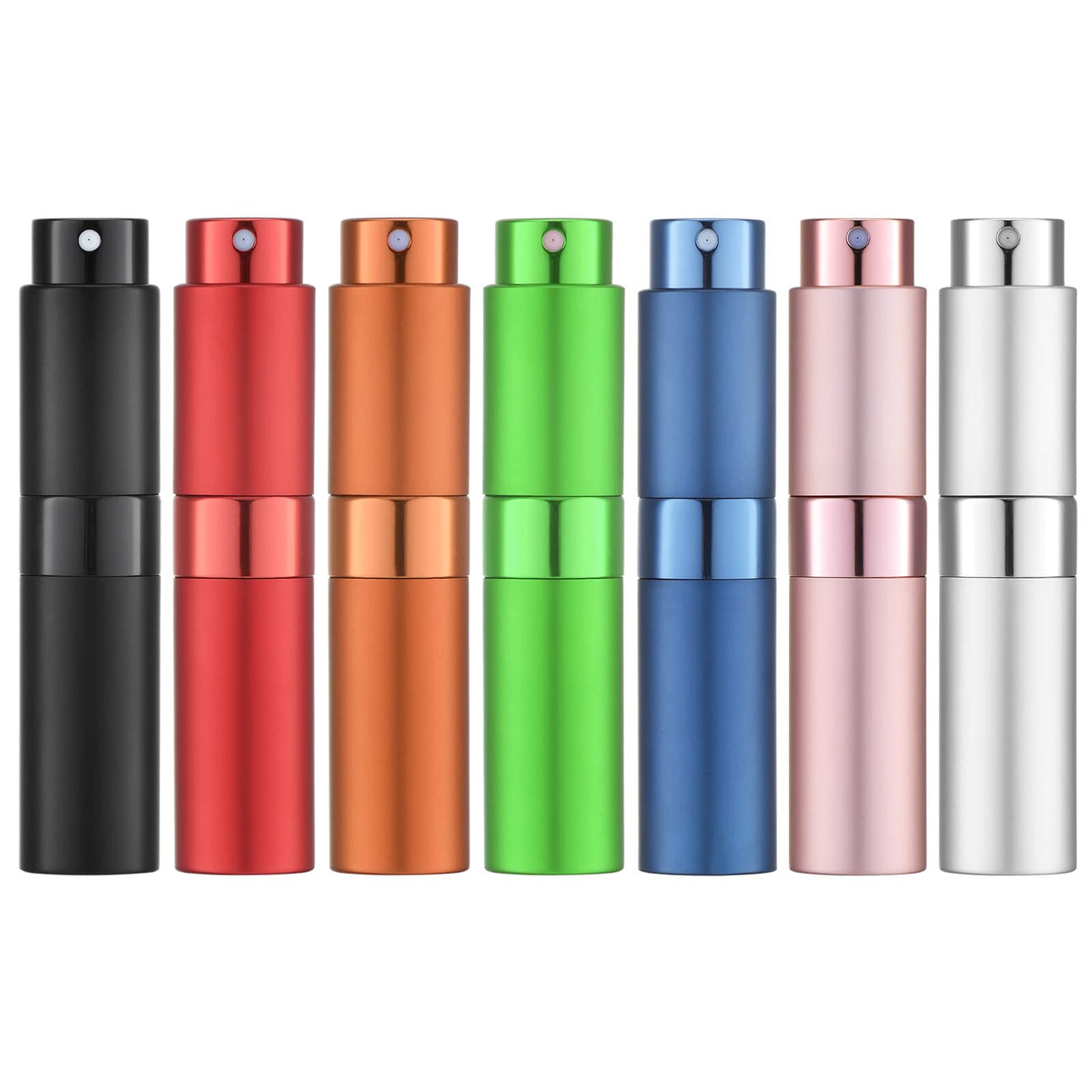Lisapack Atomizer Perfume 8Ml Spray Bottle For Travel (7Pcs), Empty Refillable Cologne Dispenser, Portable Sprayer For Men And W
