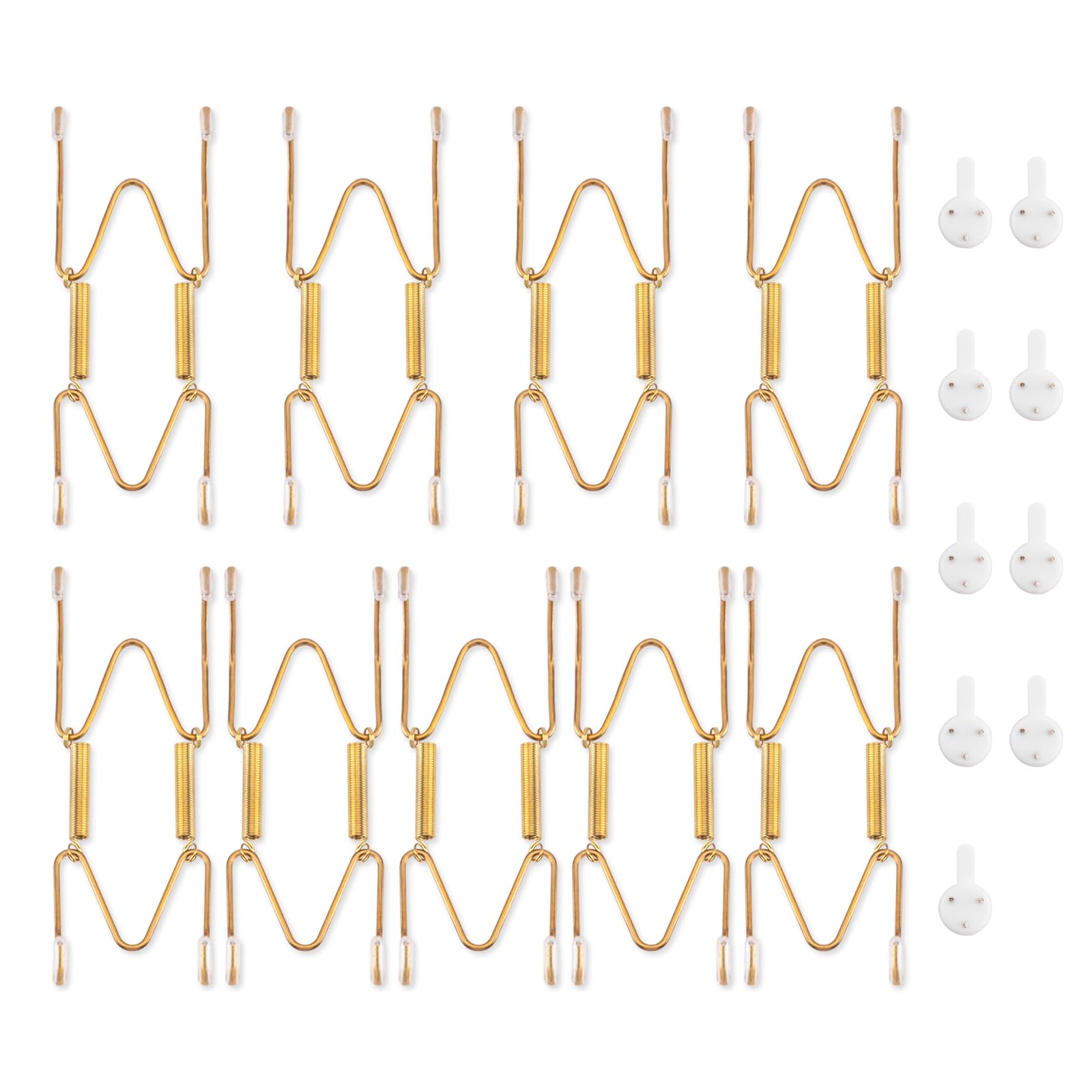 Bilillo 9 Pack Plate Hangers for The Wall, Suitable for 4-5 inch Art Plate, Stainless Steel Invisible Heavy Duty Wire Plate Hold