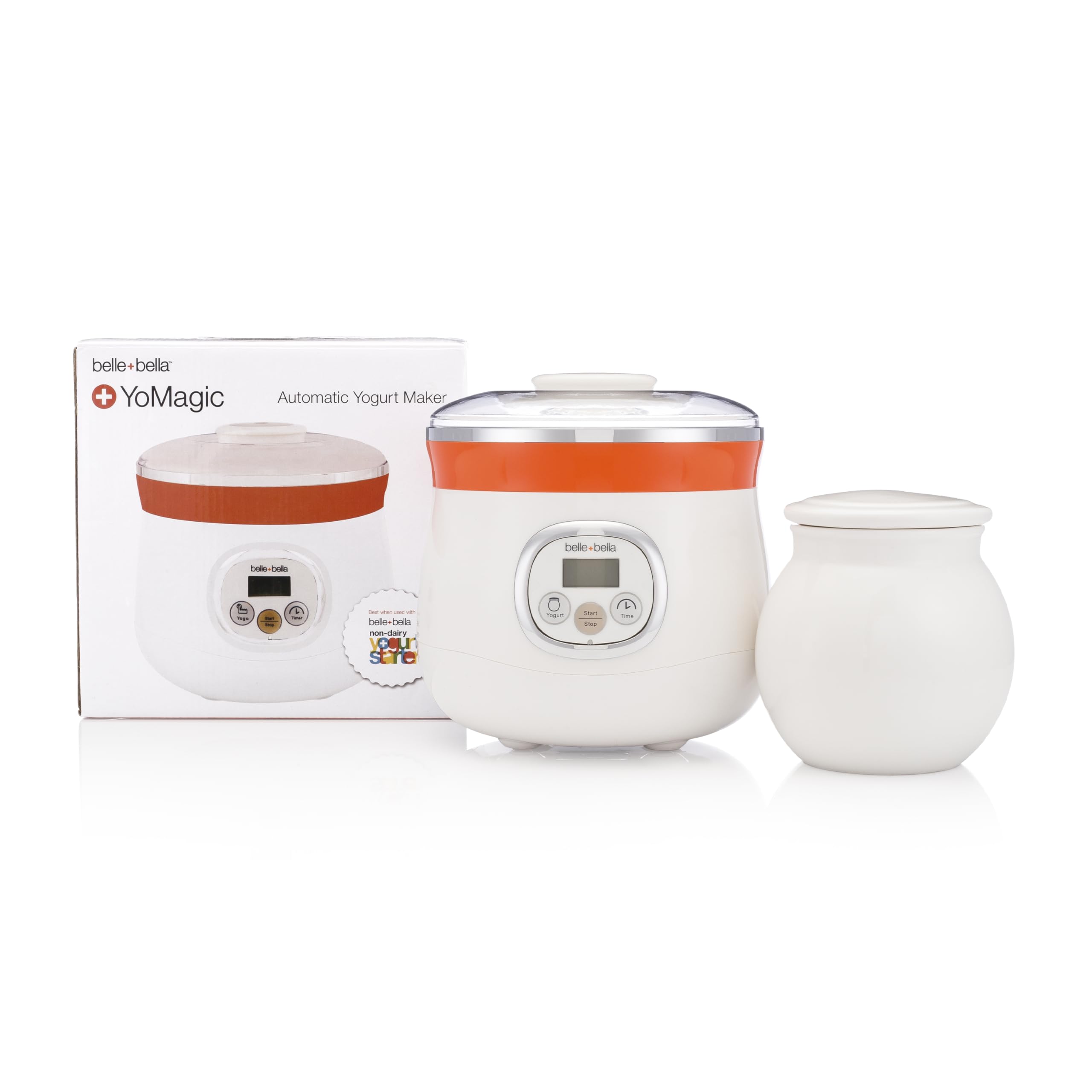 Belle + Bella Yomagic Automatic Yogurt Maker - Simple, Delicious, Healthy Homemade Yogurt - Suitable For Use With Dairy & Non-Da