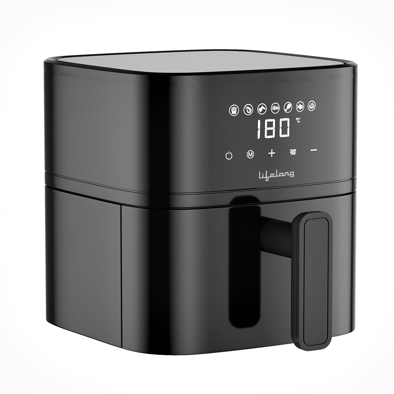 Lifelong 4.2 Litre Digital Air Fryer |Detachable Handle, Touch Control, Non-Stick Basket, Rapid Air Technology |Oil-Free Cooking