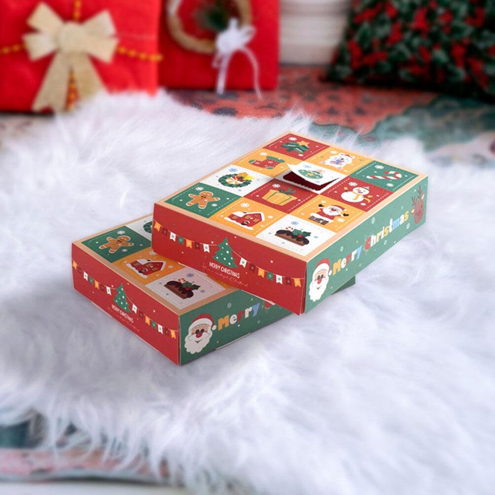 ibasenice Christmas Advent Calendar Boxes to Fill, 5pcs 12 Empty Advent Calendar 2023 Christmas Countdown 12 Days Small Ornament