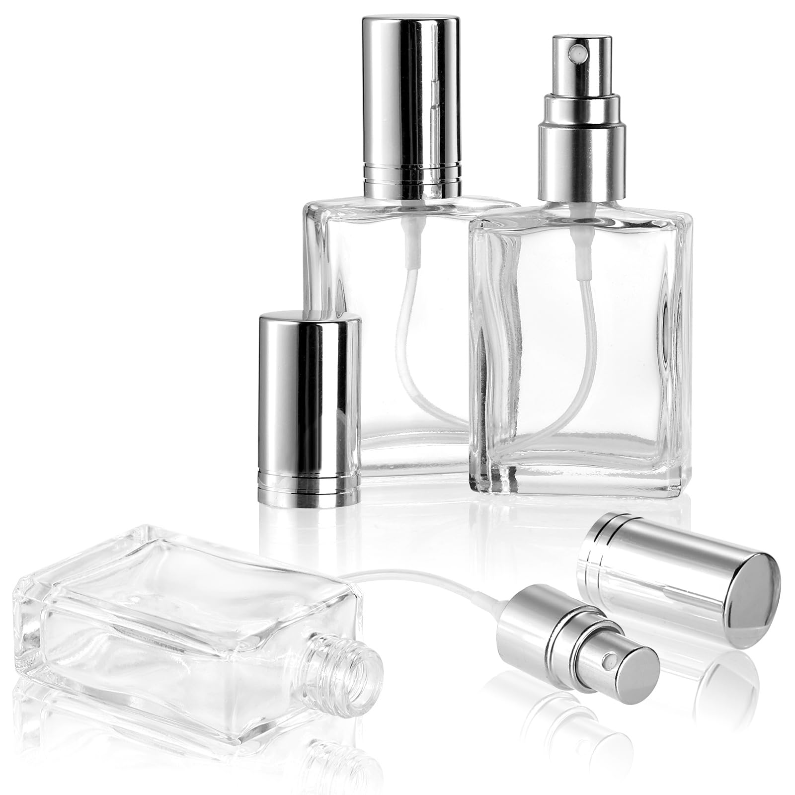 Foraineam 18 Pack Clear Glass Fine Mist Atomizer Spray Bottles, 15Ml Refillable Mini Perfume Bottle, Empty Glass Perfume Atomize