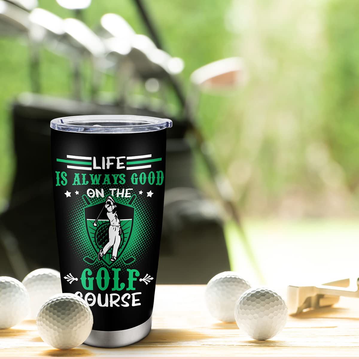 Jevuta Golf Gifts For Men & Women, Fathers Day Golfing gift, 20oz Stainless Steel Tumbler for Dad, Birthday Present For Golf Lov