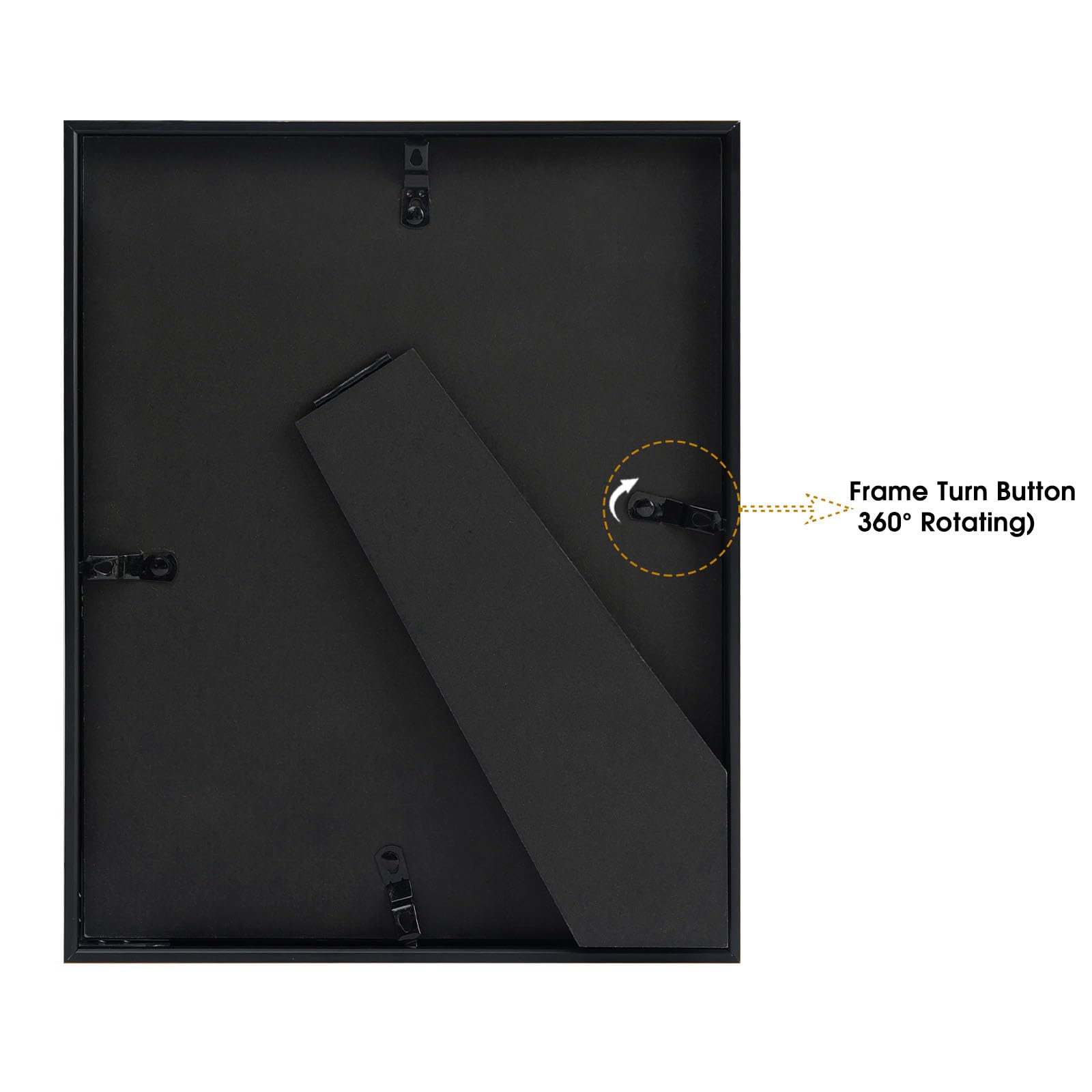 Golden State Art, 5x7 Aluminum Collage Frame, Displays 7x5 Pictures With 2 Openings Mat or One 8.5x11 Photo, Real Glass, Portrai