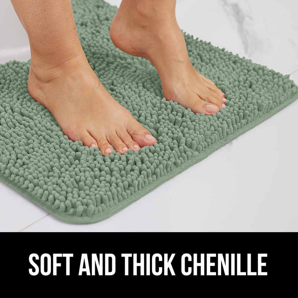 Gorilla Grip Bath Rug 36X24, Thick Soft Absorbent Chenille, Rubber Backing Quick Dry Microfiber Mats, Machine Washable Rugs For