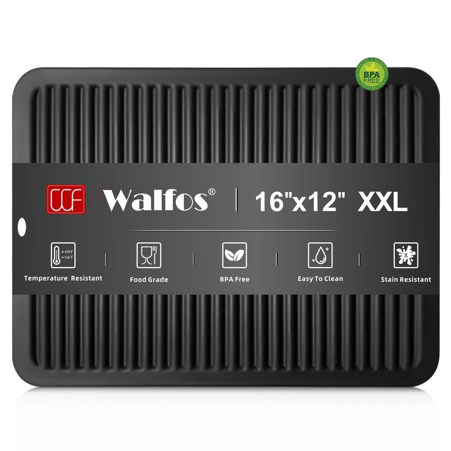 Walfos Large Silicone Trivet 16X12 Inch, Trivets For Hot Pots And Pans, Heat Resistant Pot Holders Hot Pads For Kitchen Quartz C