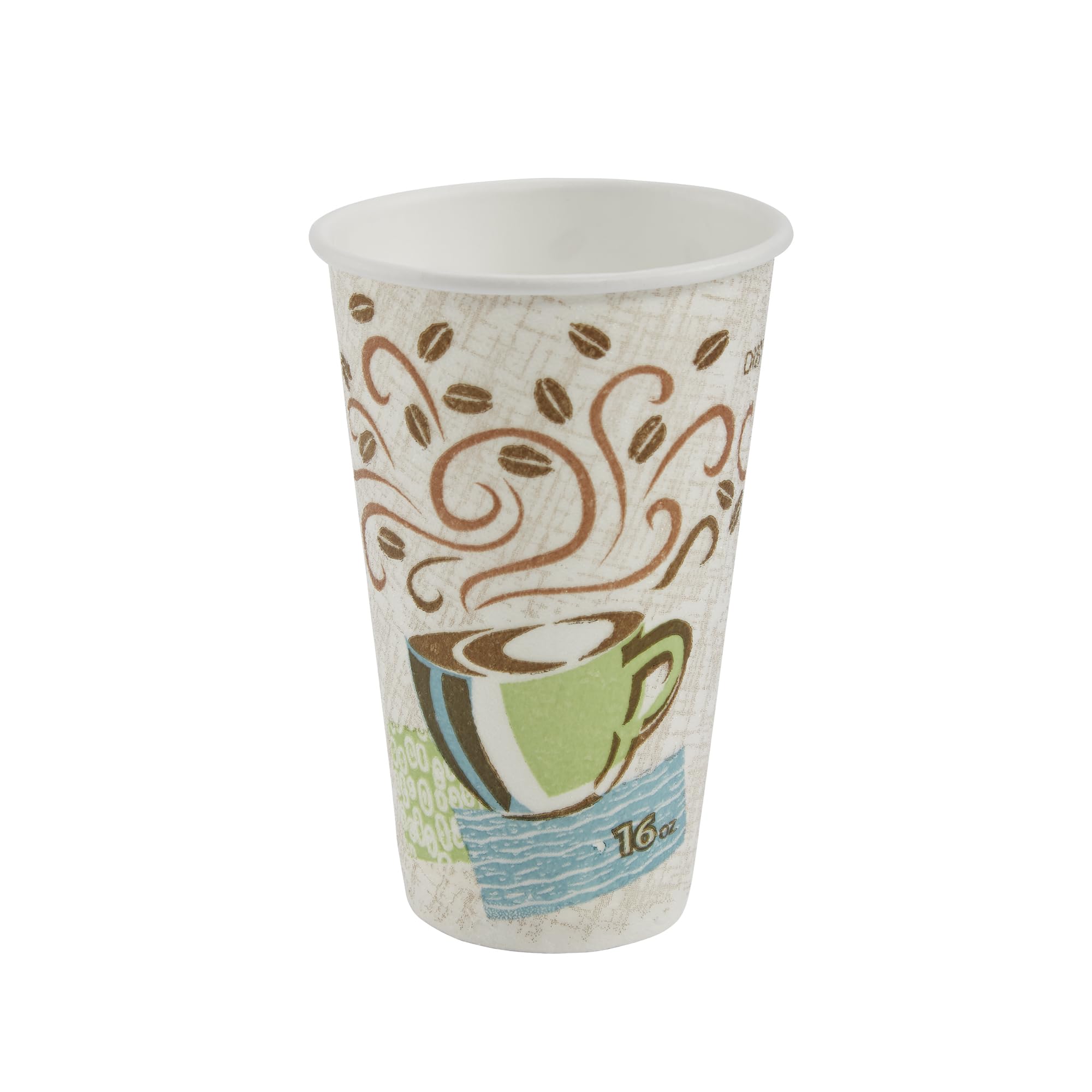 Georgia-Pacific Dixie PerfecTouch 5356CD Coffee Dreams Insulated Paper Hot Cup, 16oz Capacity (Case of 20 Sleeves, 50 per Sleeve
