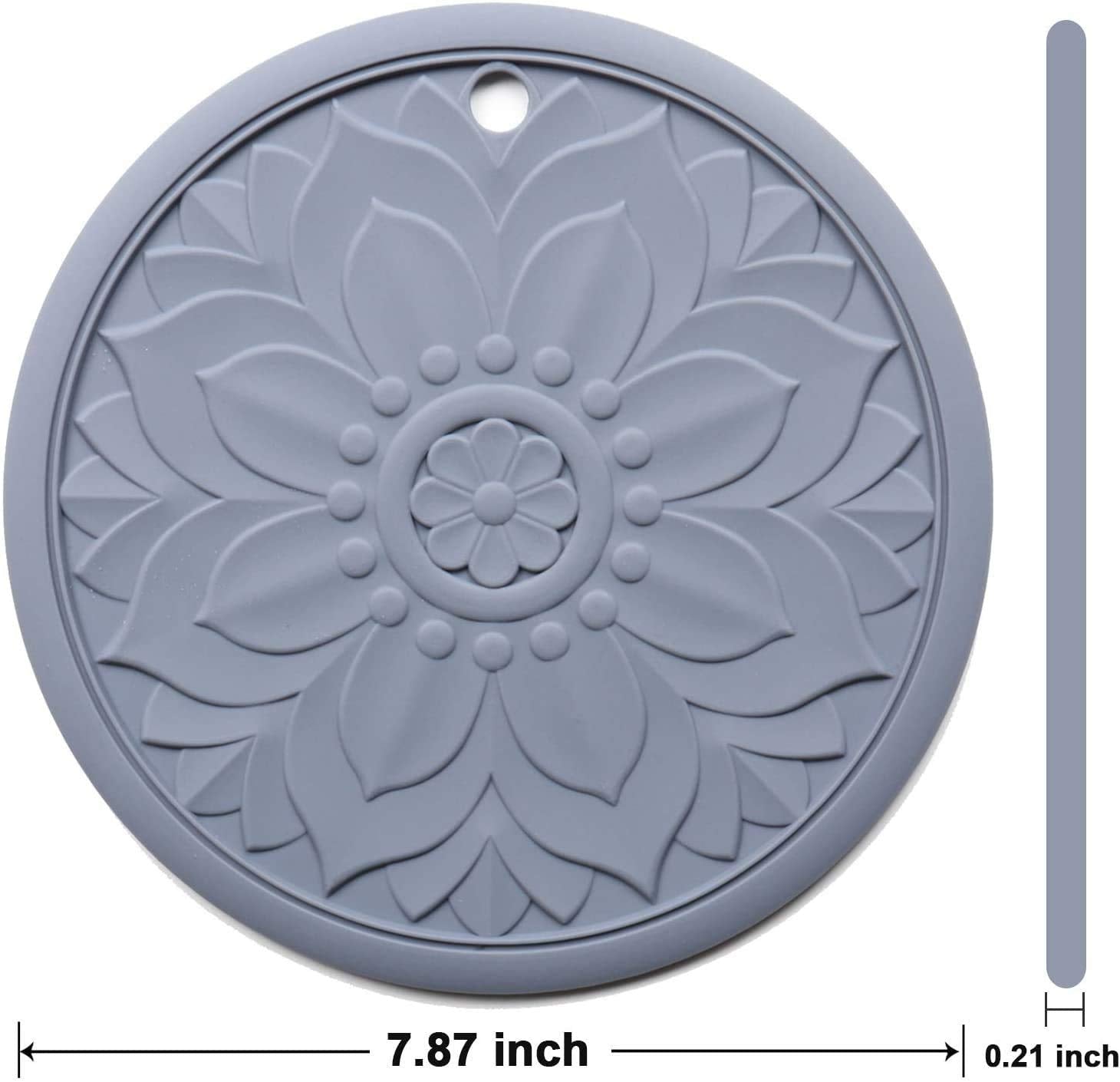 Set Of 3 Silicone Trivet Mats, Multi-Use Intricately Carved Hot Pot Trivets For Hot Dishes, Kitchen Mats, Table Mats, Flexible D
