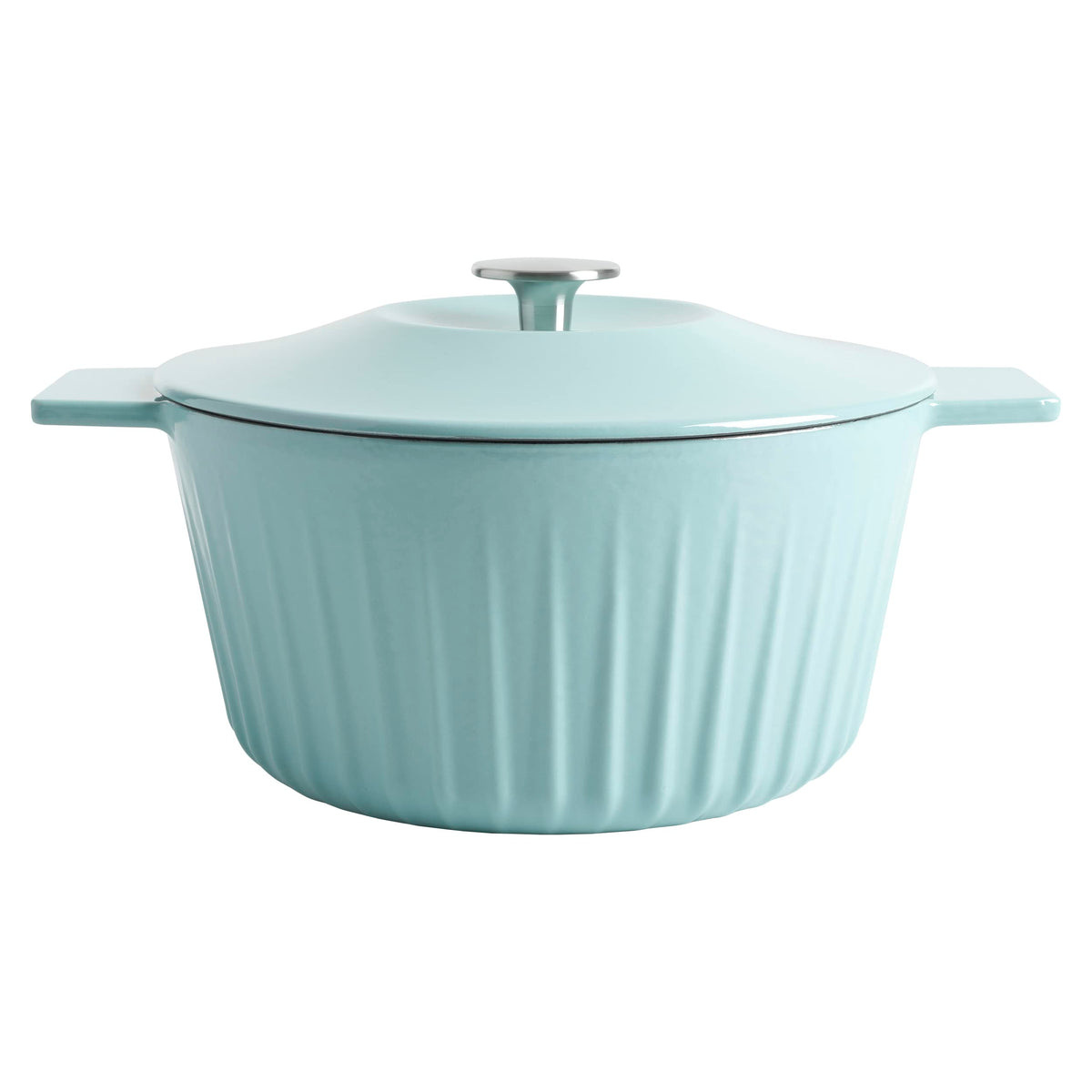 Martha Stewart Eastholm 5 Qt Enamel Cast Iron Dutch Oven, Martha Blue