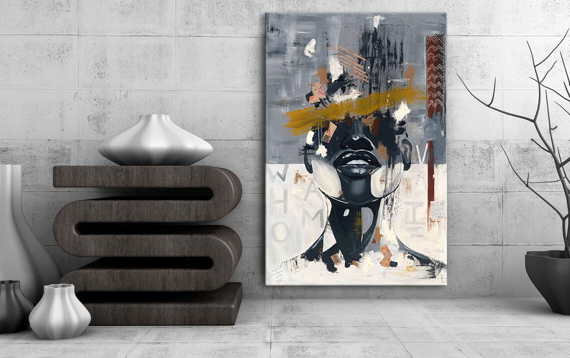 Black Queen Wall Art African American Wall Art Black Woman Poster Black Girl Canvas Painting Abstract Artworks Contemporary Canv