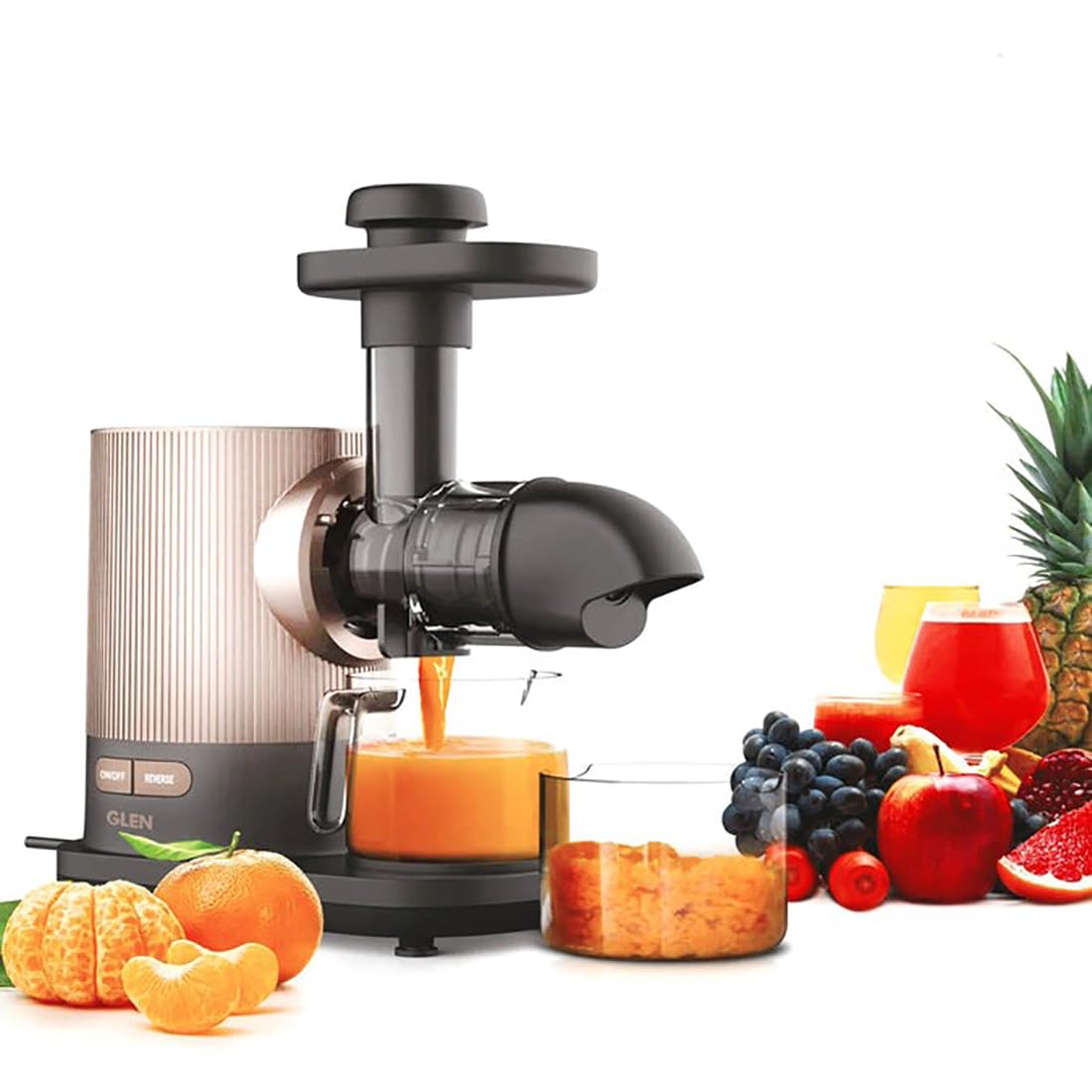 Glen Cold Press Juicer For Home | High Nutrition | Slow Juicer Machine With 87 Rpm| Ideal For Fruits, Vegetables | 150W Power | 