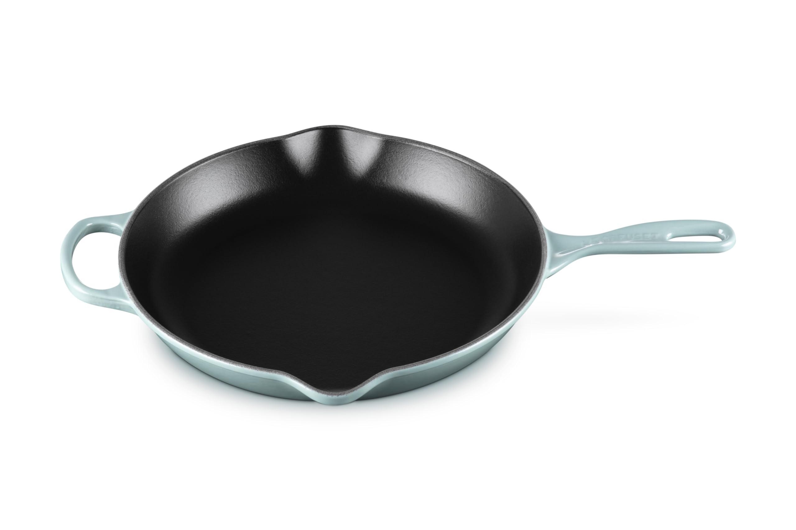 Le Creuset Enameled Cast Iron Signature Iron Handle Skillet, 11.75 (2-3/8 qt.), Sea Salt
