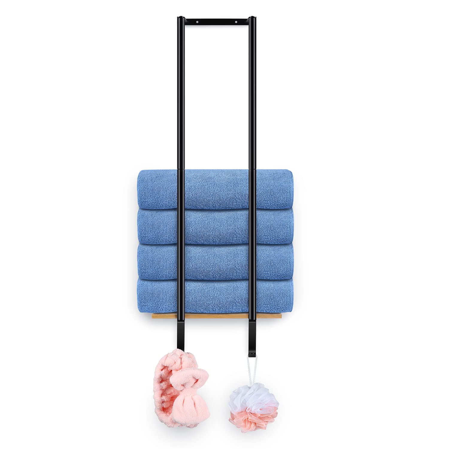 Towel Racks For Bathroom Wall Mounted, Bathroom Towel Storage, Bath Towel Holder For Folded Large Towel Washcloths, Stainless St