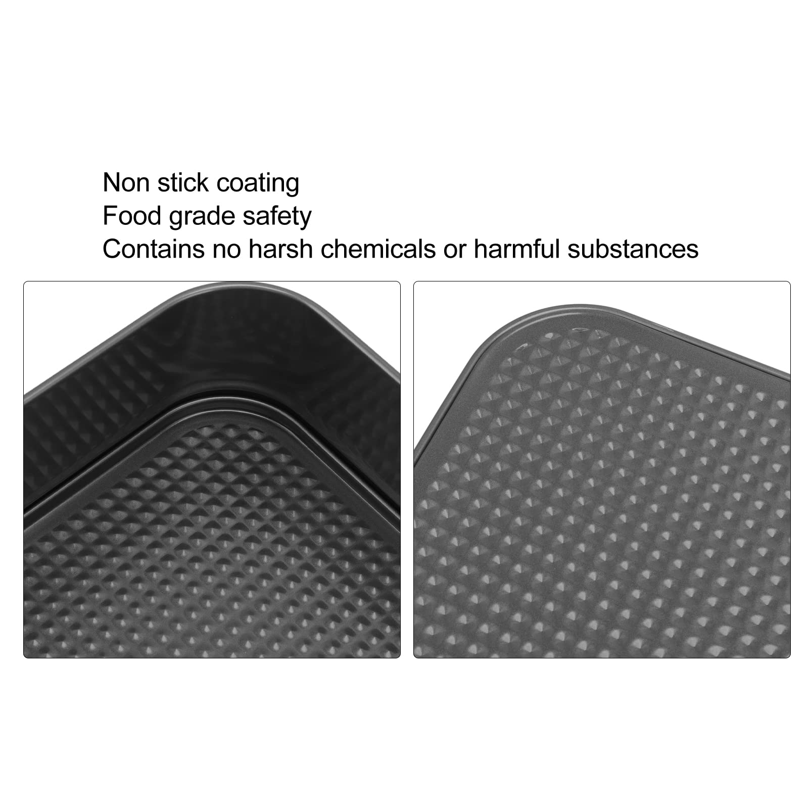 Hywhuyang 3Pcs Cake Pan Set For Baking, Springform Pan Cake Pan Square Cake Pan Nonstick Cheesecake Pan With Removable Bottom Fo