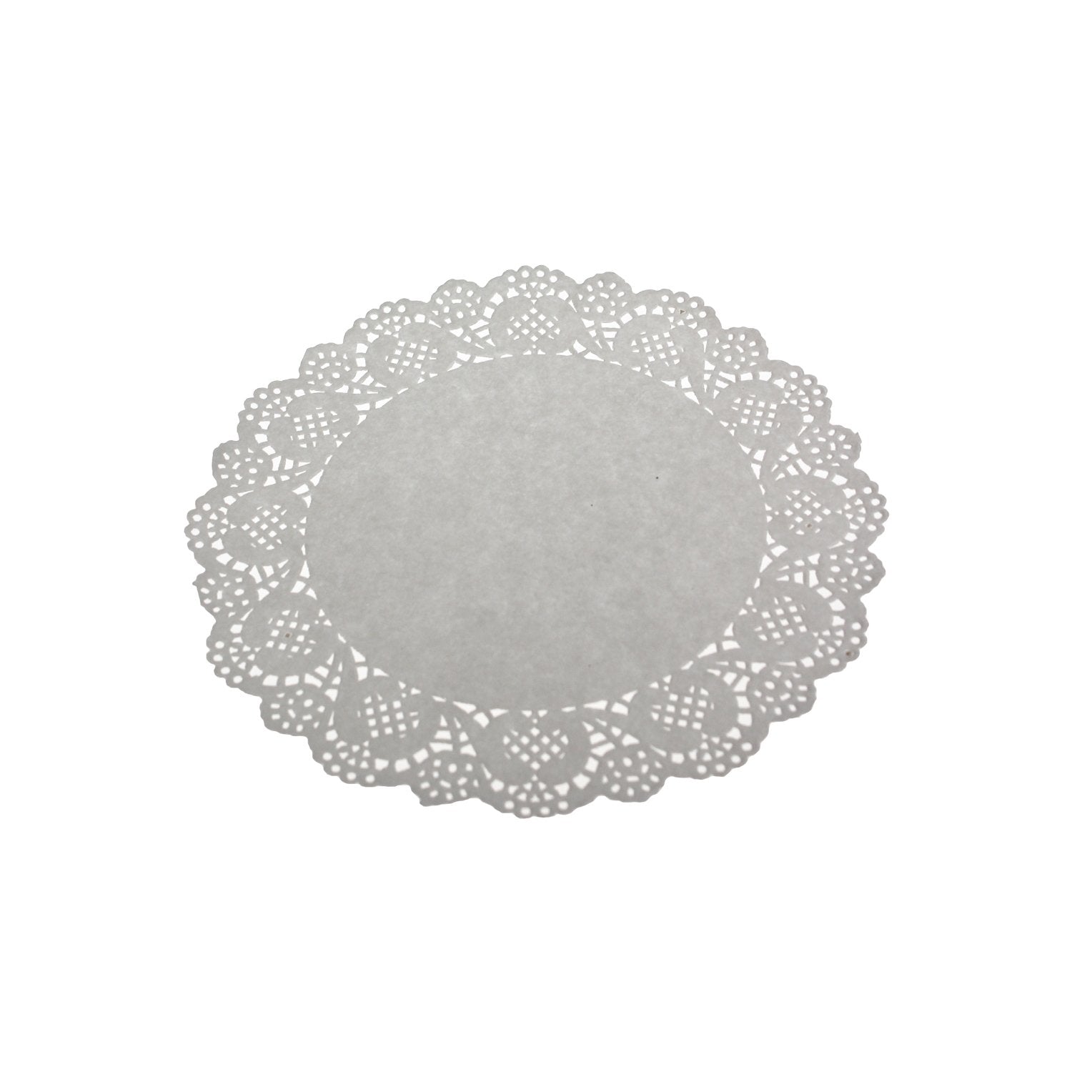 Ljy 120 Pieces White Lace Round Paper Doilies Cake Packaging Pads Wedding Tableware Decoration (8.5 Inch)