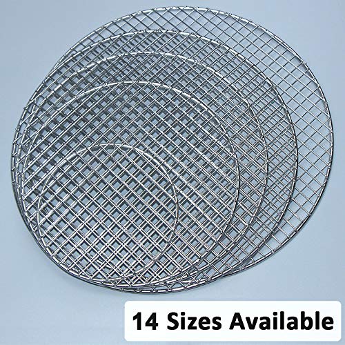 Turbokey Cooking Rack Round Stainless Steel Dia 5.9'' Heavyweight Cross Wire Steaming Cooling Barbecue Rack/Carbon Baking Net/Gr