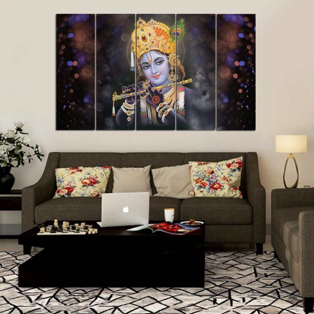 Maxstone Improve Your Place Beautiful Wall Painting With Flute Digital Multiple Pannal Hd Photos (Multicolour, 60 X 30 Inch) Vyn