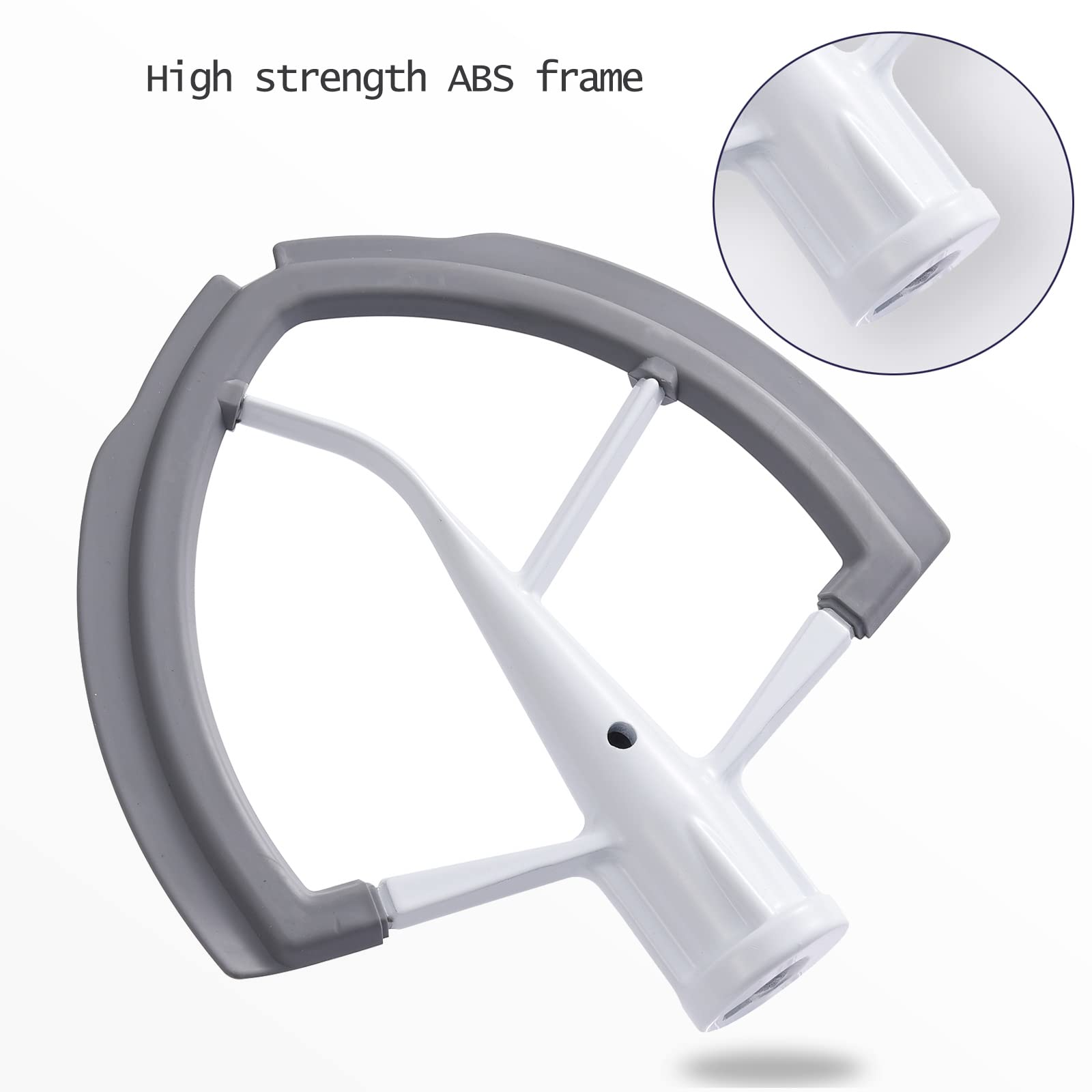 ORIEMARS 6QT Flex Edge Beater for KitchenAid Mixer - 6.89" W x 7.09" H, Silicone Edge Scraper, As Picture