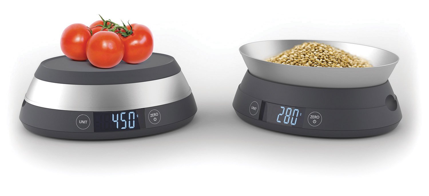 Joseph Joseph 40054 Switchscale Digital Scale With Reversible Lid, Gray