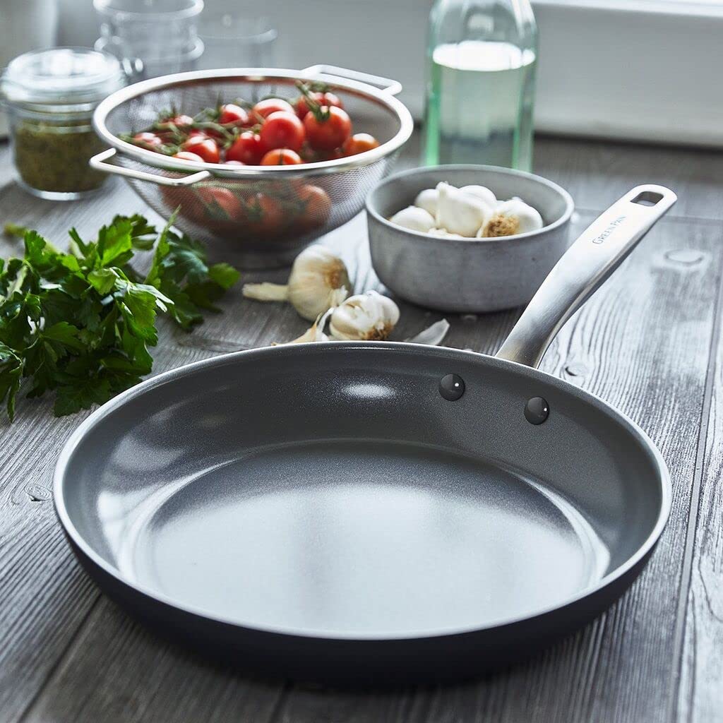 Greenpan Chatham Hard Anodized Healthy Ceramic Nonstick, 10 Frying Pan Skillet, Pfas-Free, Dishwasher Safe, Oven Safe, Gray