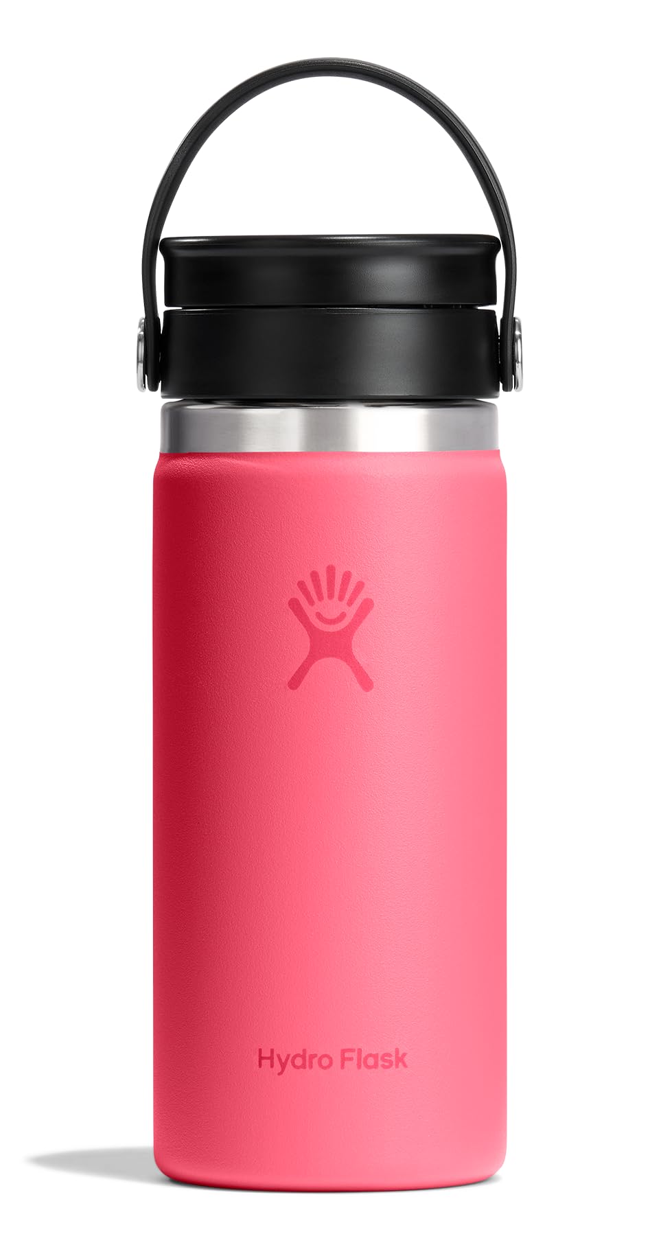 Hydro Flask Flex Sip Coffee Tumbler - Insulated Stainless Steel, Non Spill, Leak Proof Travel Coffee Cup 16 Oz Popstar Pink
